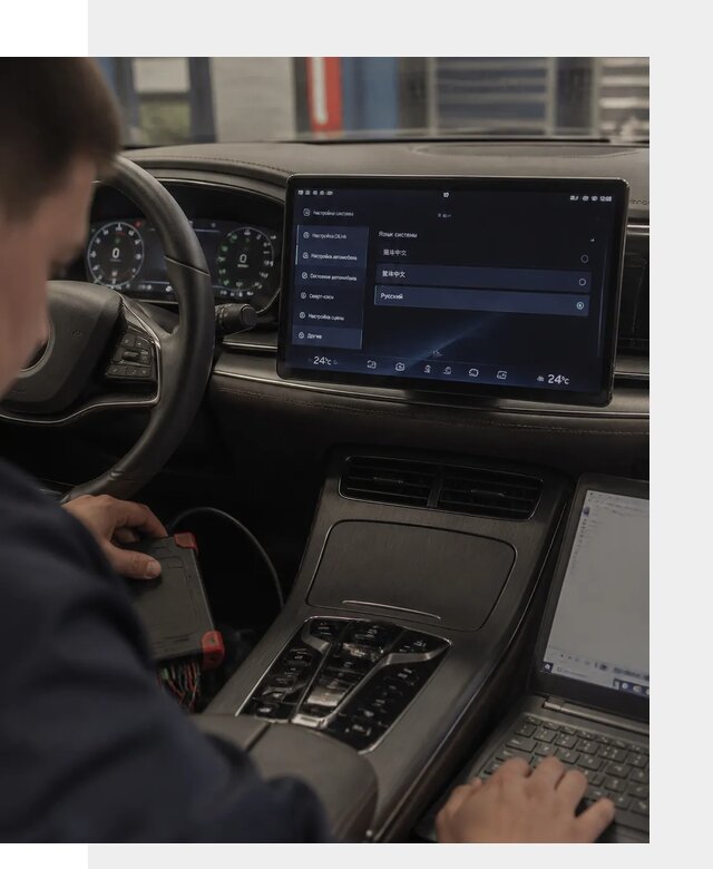 Русификация автомобиля BYD HAN для эксплуатации в Симферополе